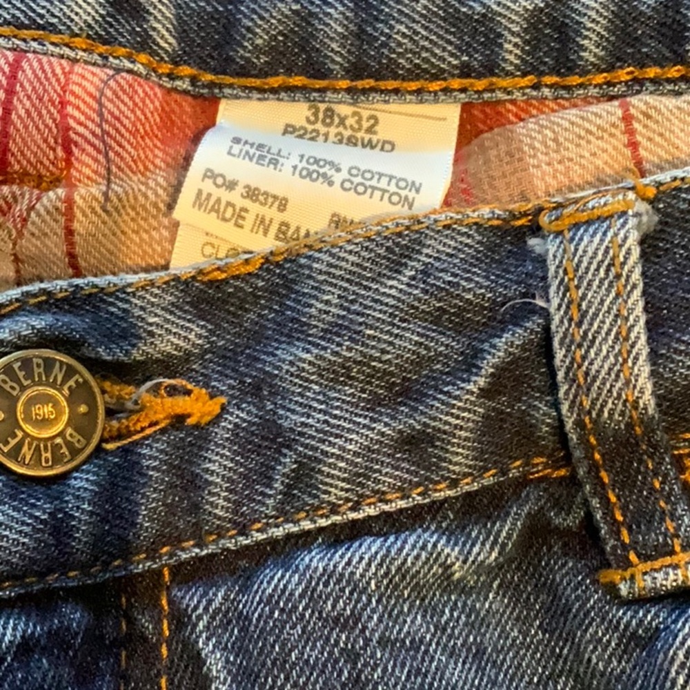 Berne Heritage Lined Dungaree Mens Regular Fit Straight Leg Carpenter Jean - Picture 3 of 13